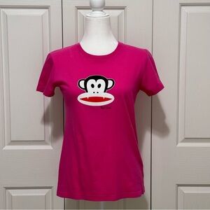 Rare Y2K Paul Frank Julius Vampire Monkey Graphic Tee Pink Large Cotton 2000s
